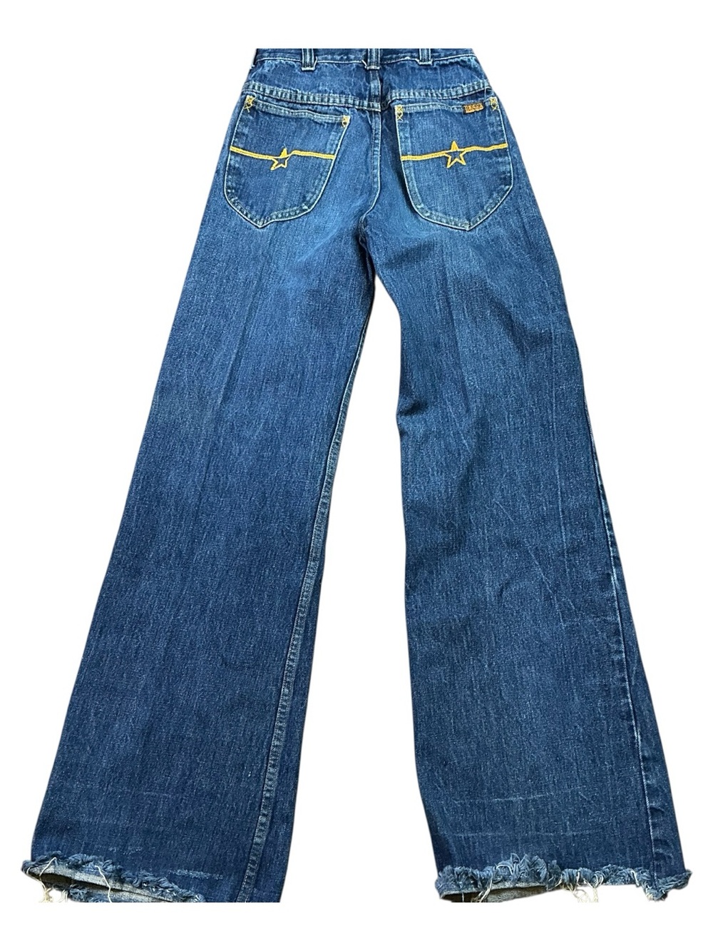 Vintage 70s HASH medium/dark wash flare jeans 24 x 32 USA made
